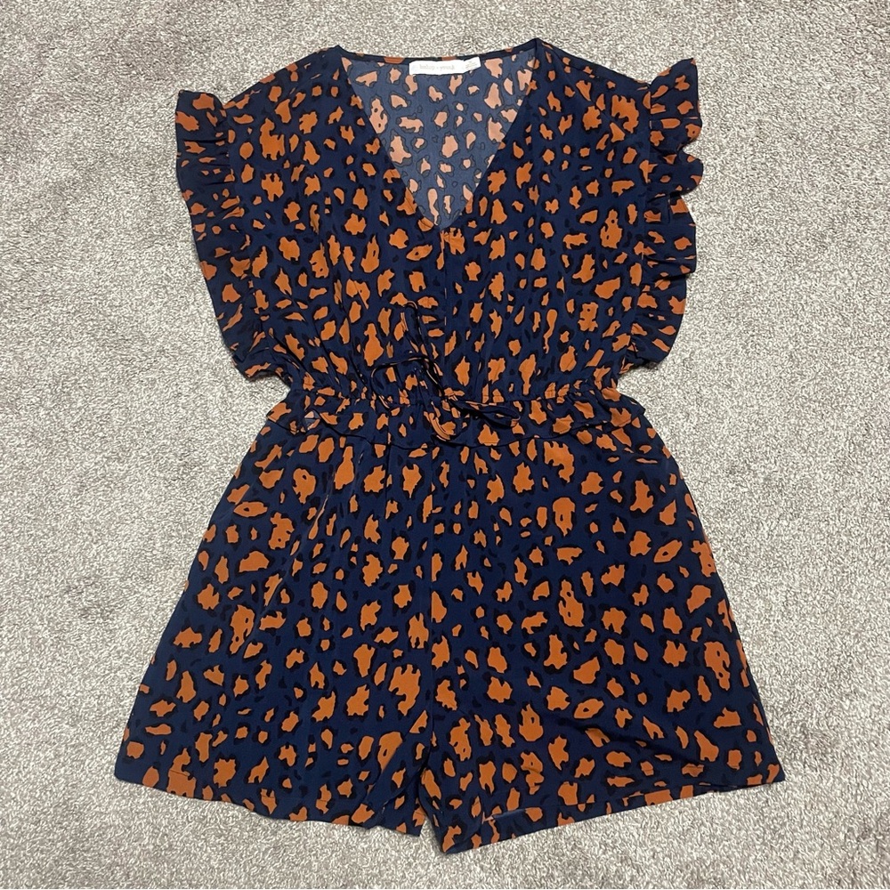 Women’s Anthropologie Bishop + Young Kendall Ruffle Sleeved Romper Size M